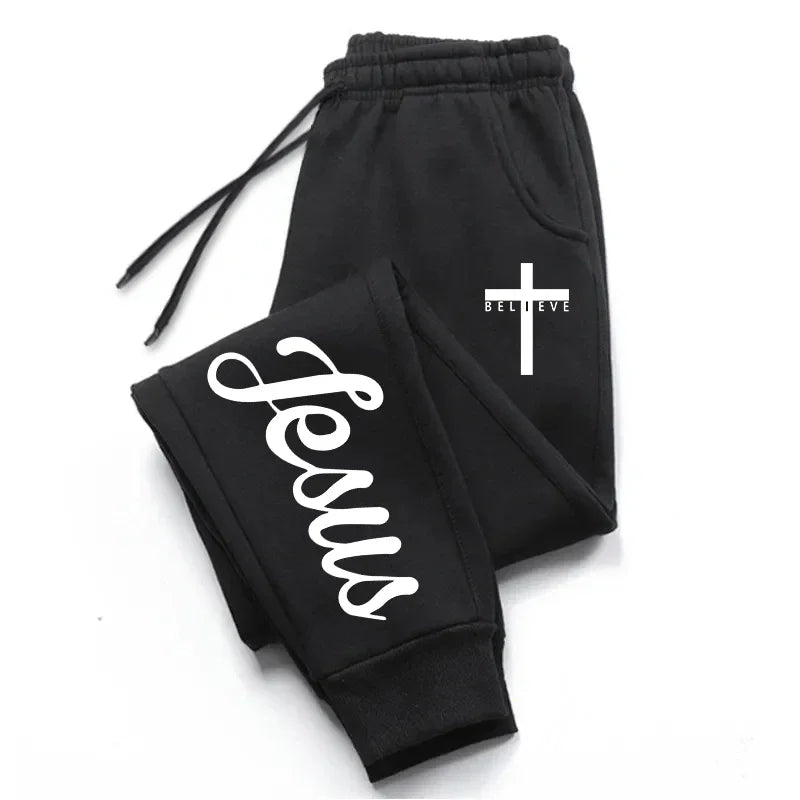 Jesus Cross Faith Streetwear Sweatpants