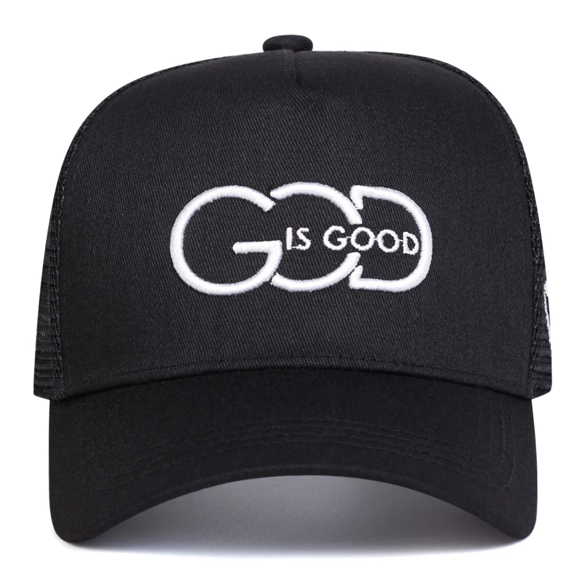 God Is Good™ Embroidered Trucker Hat – Adjustable Faith Baseball Cap